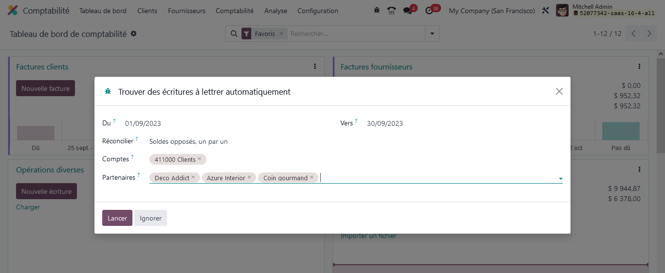 Logiciel odoo 17, comptabilité odoo