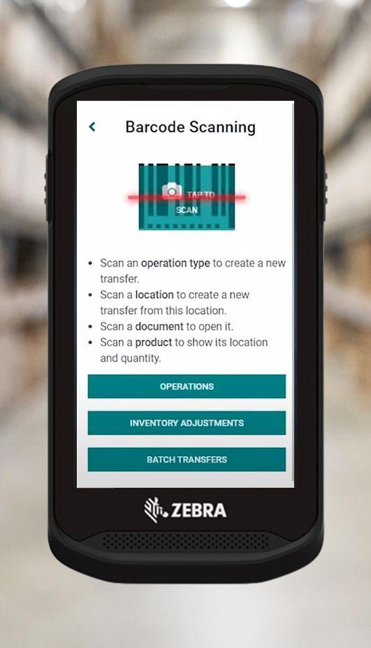 Logiciel odoo 17, application de code-barre